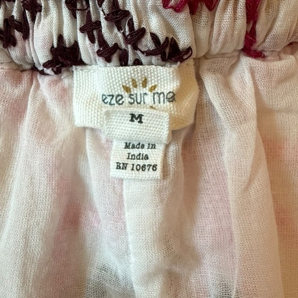 Eze Sur Mer | High Rise Pull On Elastic Waist Drawstring Pockets Cotton Medium - Picture 2 of 8